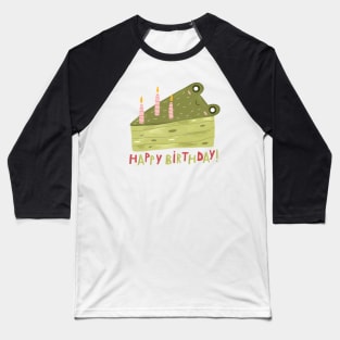 Happy Birthday Frog Cake Baseball T-Shirt
